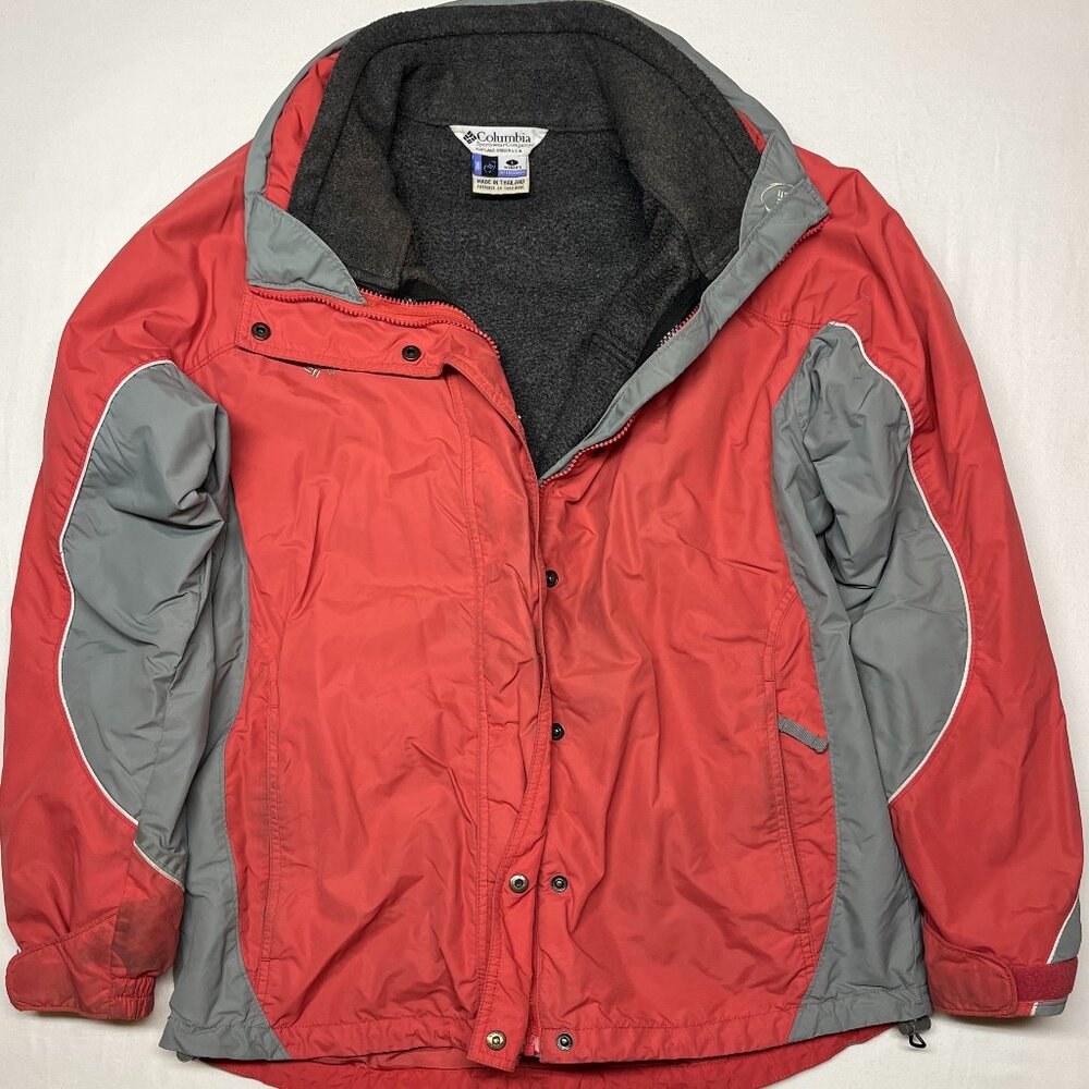 Columbia Women’s Large Red/Gray Interchange Fleece Core Jacket